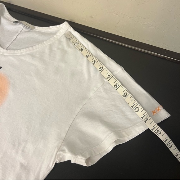OUI Love is art graphic white tshirt, short sleeve, 100%Cotton, size 10 - Picture 8 of 11
